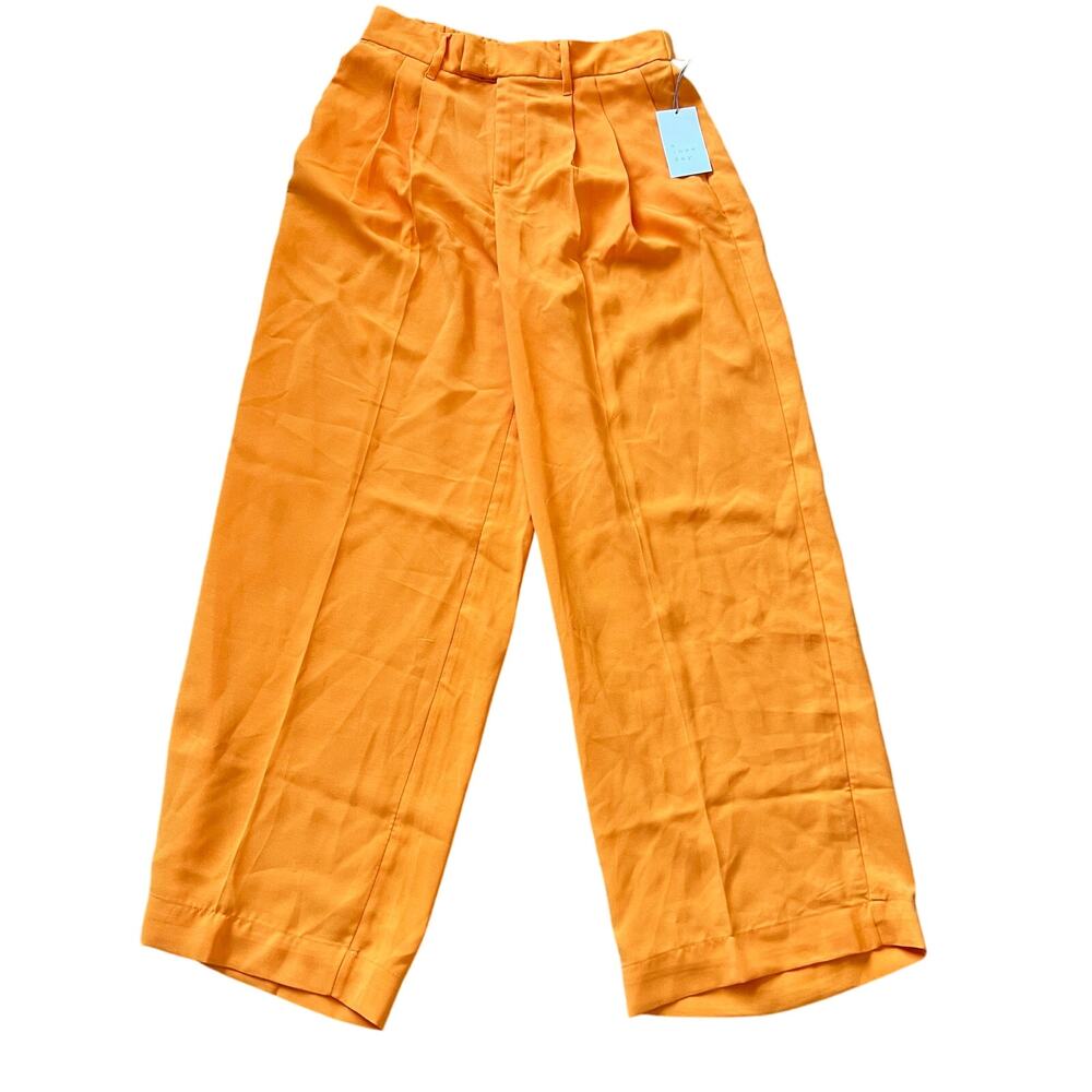 A New Day Women's Orange High-Rise Wide Leg Pants - Size 6 Short - NWT